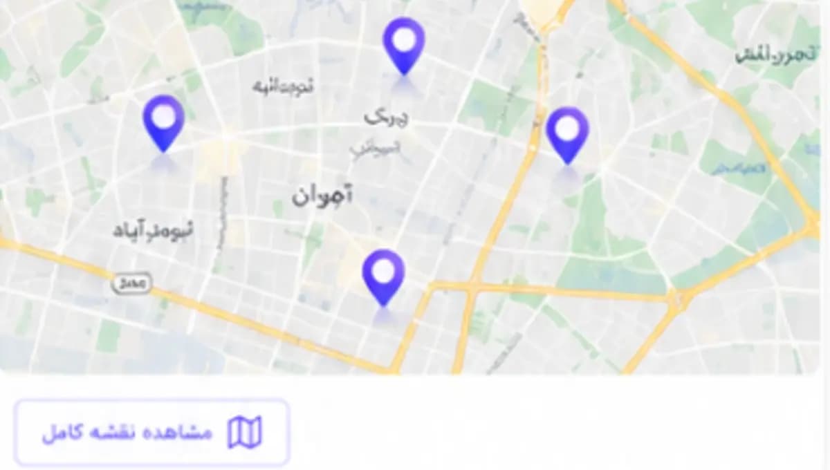 نقشه کسب‌وکارهای تهران